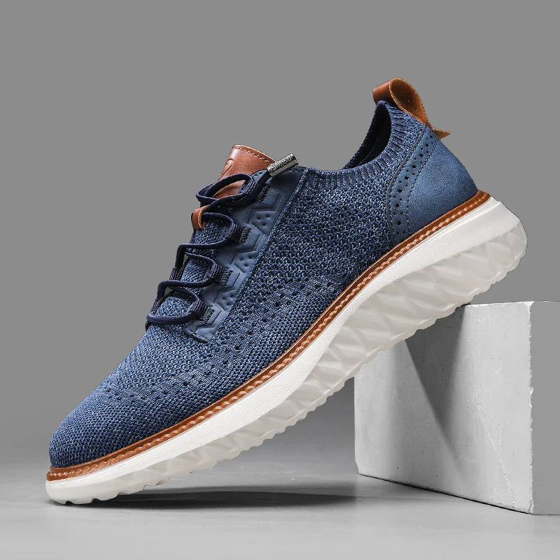 Herren Sneaker | Struktur Strick mit Profilsohle