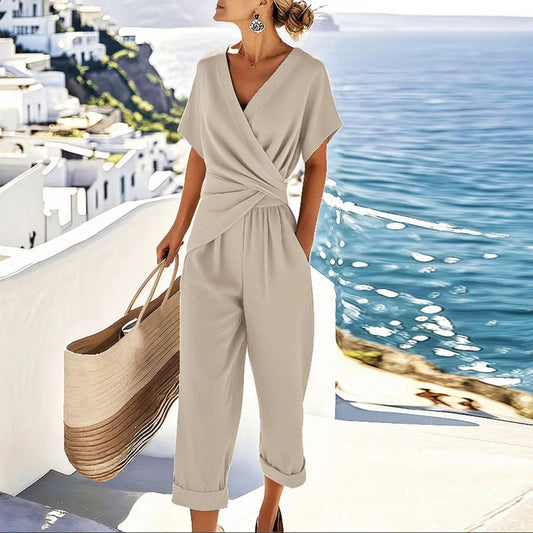 Damen Zweiteiler | Wickelbluse und Hose