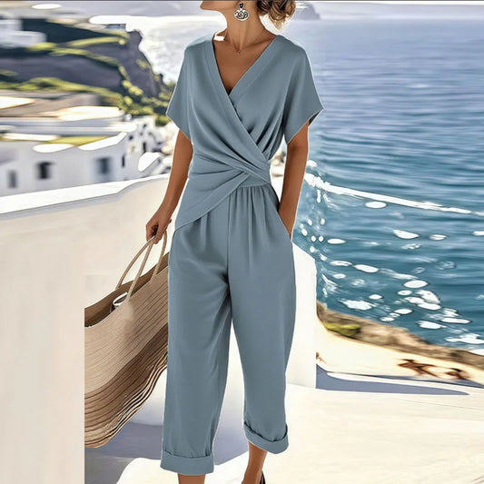 Damen Zweiteiler | Wickelbluse und Hose