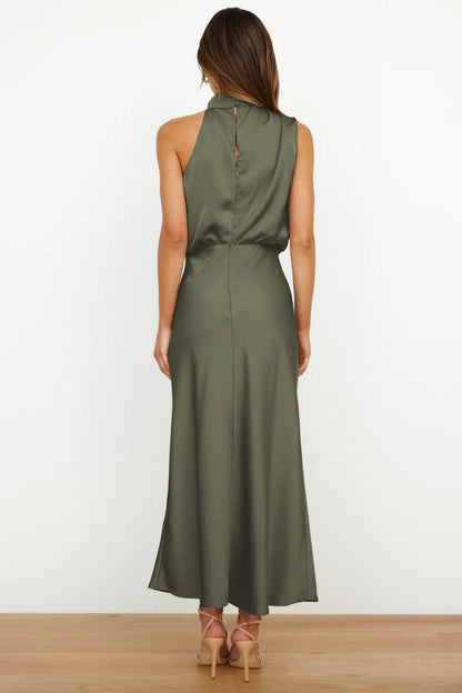 Damen Kleid | Halterhals Drapiert Midi
