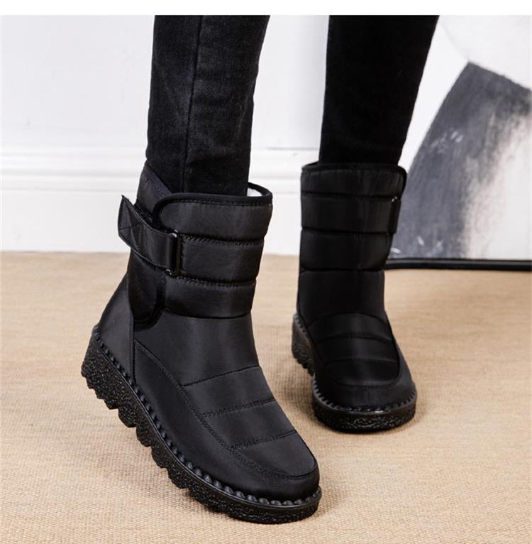 Winterschuhe Damen | Knöchelhoch stiefel mit Klettverschluss