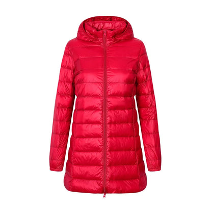 Damen Langer Winter Puffer Mantel | Abnehmbare Kapuze