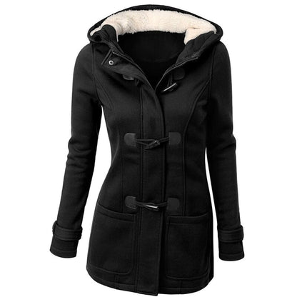 Damen Winterjacke Langer Wintermantel | Mit Kapuze