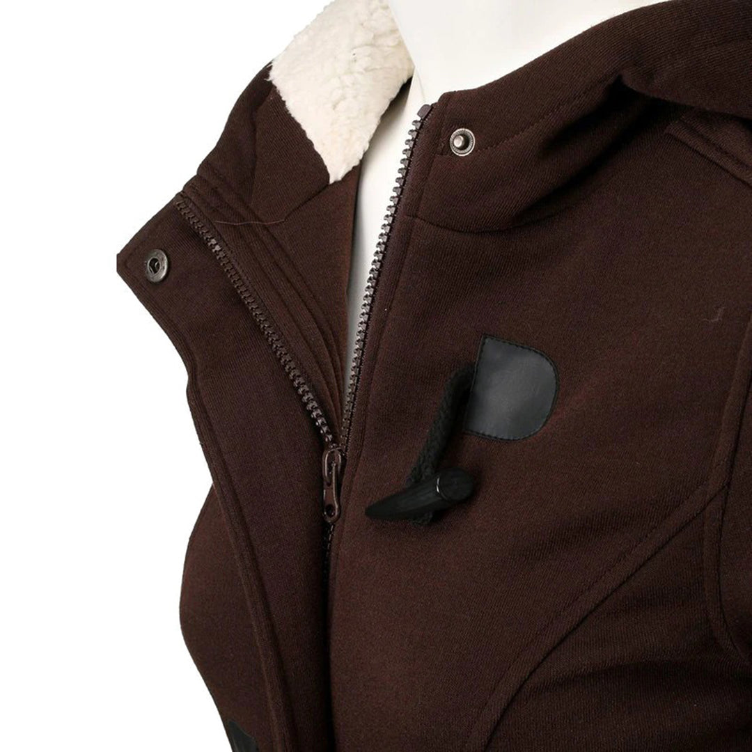 Damen Winterjacke Langer Wintermantel | Mit Kapuze