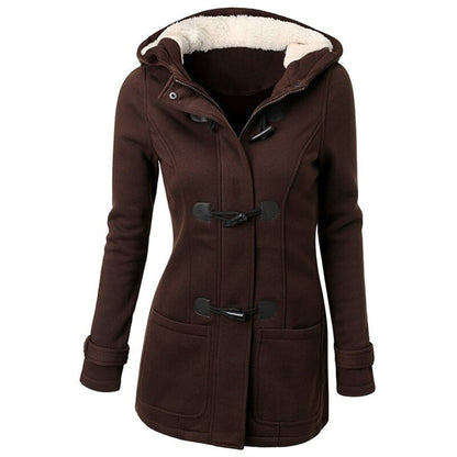 Damen Winterjacke Langer Wintermantel | Mit Kapuze