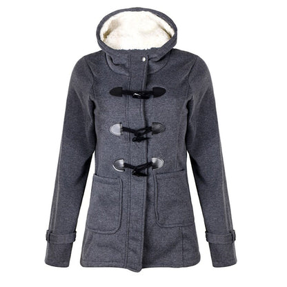 Damen Winterjacke Langer Wintermantel | Mit Kapuze