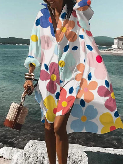 Damen Kleid | Print Lockeres Sommer Midi