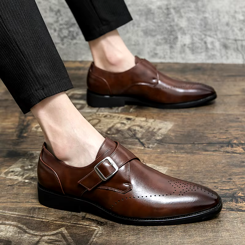 Herrenschuhe | Business Schnalle Lochmuster