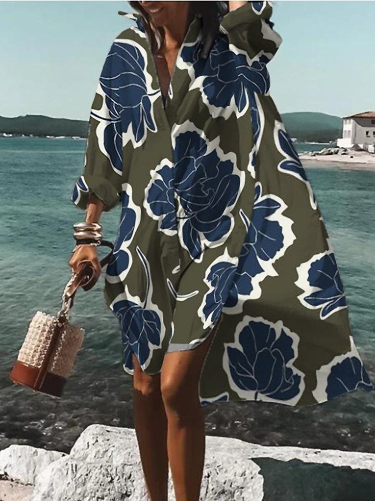 Damen Kleid | Print Lockeres Sommer Midi