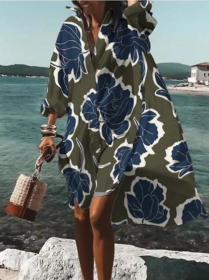 Damen Kleid | Print Lockeres Sommer Midi