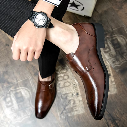 Herrenschuhe | Business Schnalle Lochmuster