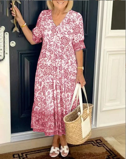 Damen Kleid | Florales Muster Midi