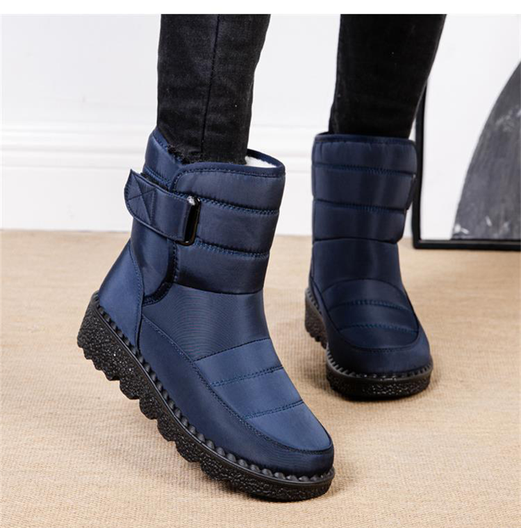 Winterschuhe Damen | Knöchelhoch stiefel mit Klettverschluss