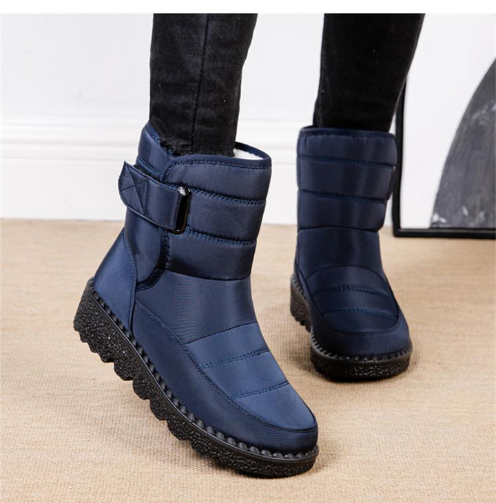 Winterschuhe Damen | Knöchelhoch stiefel mit Klettverschluss