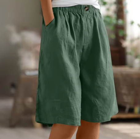 Damen Shorts | Uni Design mit Taschen