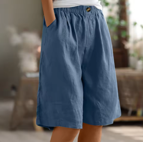 Damen Shorts | Uni Design mit Taschen