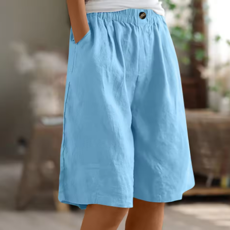 Damen Shorts | Uni Design mit Taschen