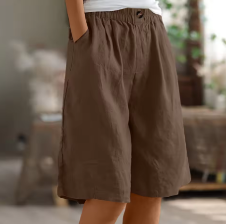 Damen Shorts | Uni Design mit Taschen