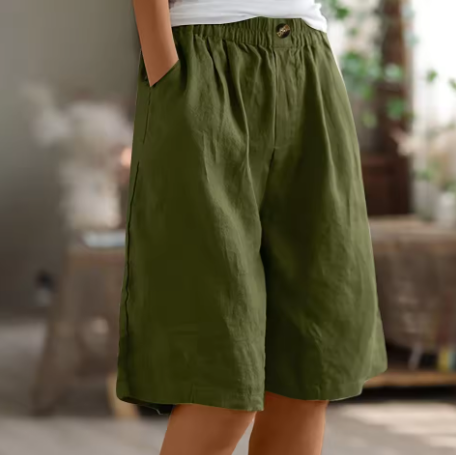 Damen Shorts | Uni Design mit Taschen