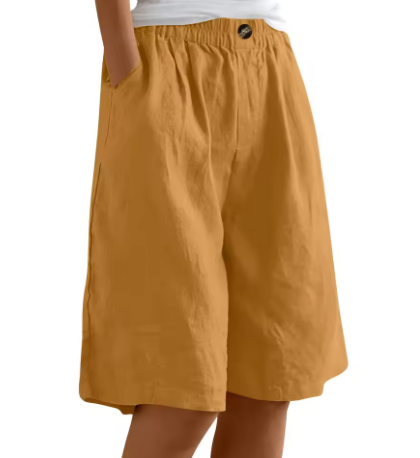 Damen Shorts | Uni Design mit Taschen