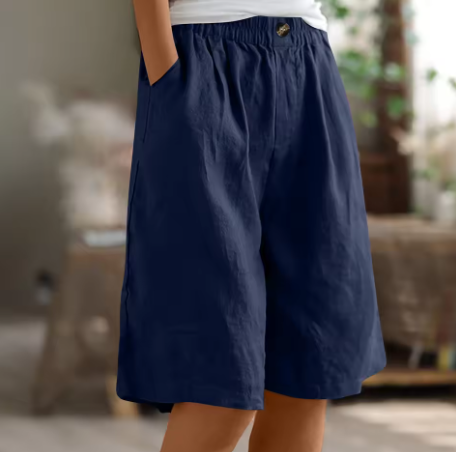 Damen Shorts | Uni Design mit Taschen