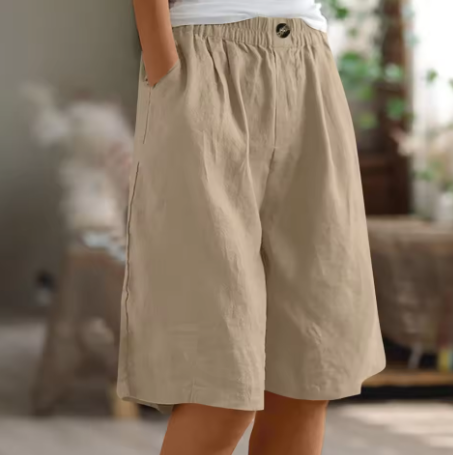 Damen Shorts | Uni Design mit Taschen