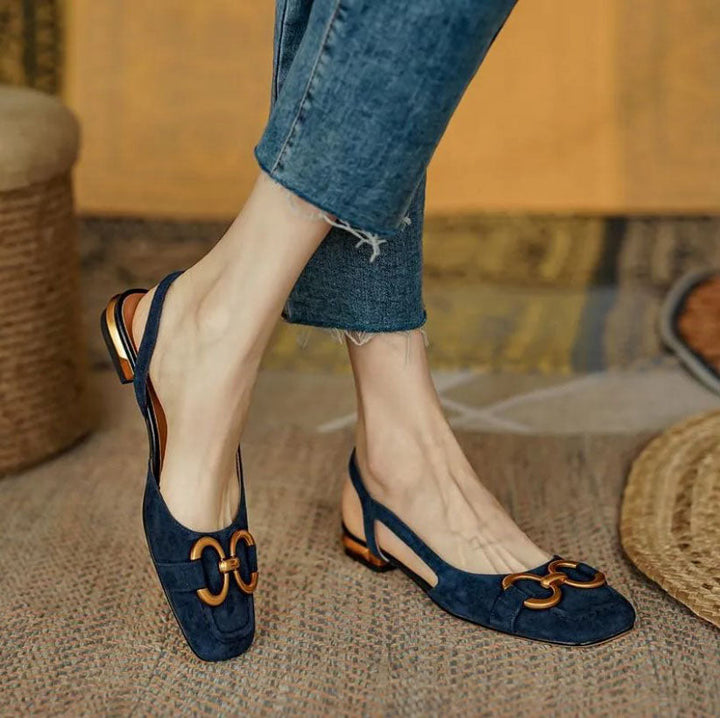 Damen Sandalen | Geschlossene Spitze Fersenriemen