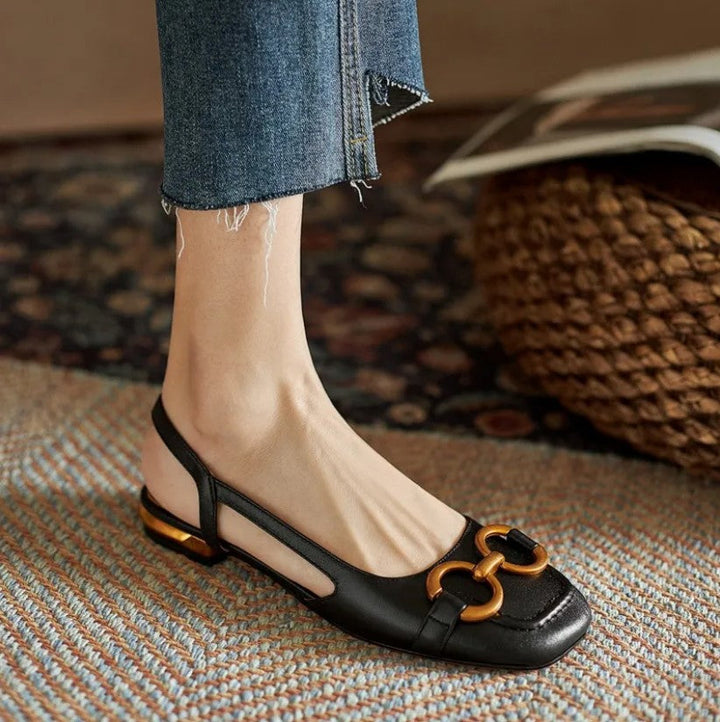 Damen Sandalen | Geschlossene Spitze Fersenriemen