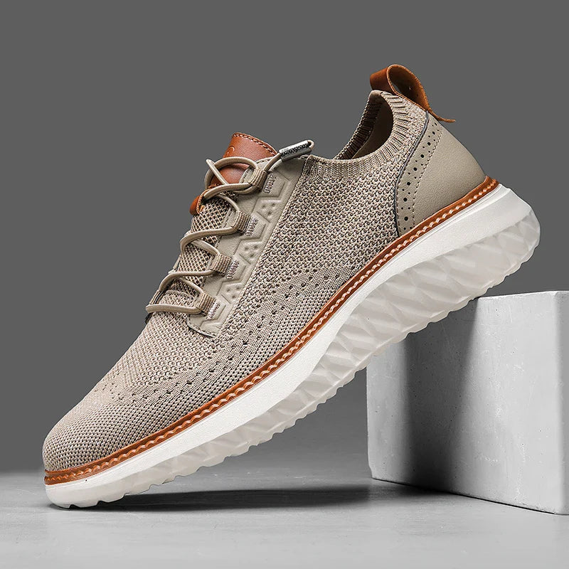 Herren Sneaker | Struktur Strick mit Profilsohle