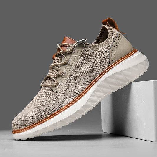 Herren Sneaker | Struktur Strick mit Profilsohle