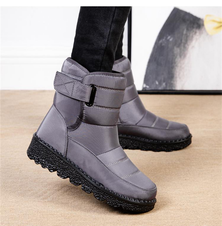 Winterschuhe Damen | Knöchelhoch stiefel mit Klettverschluss