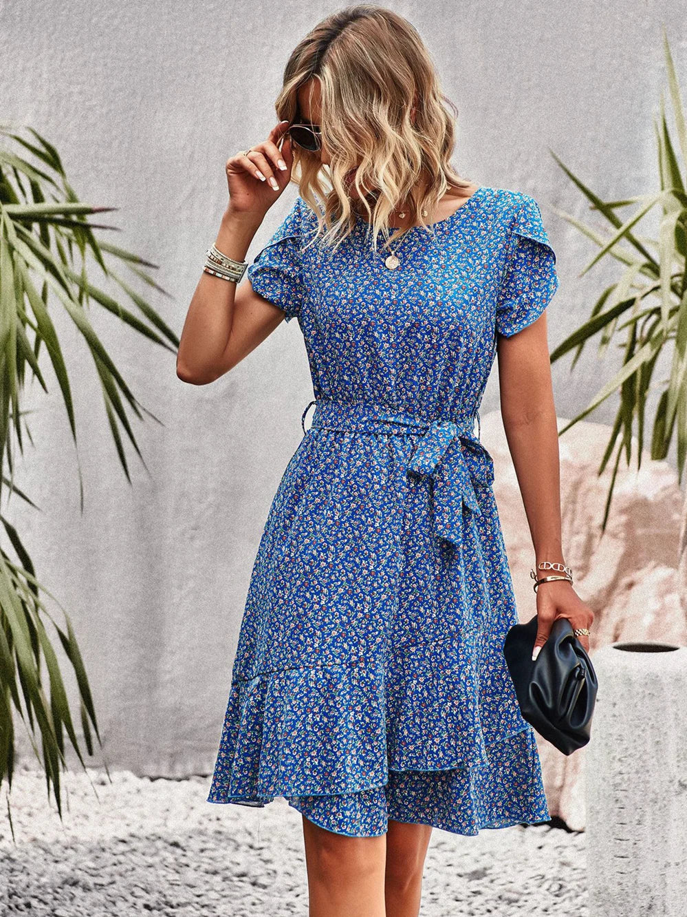 Damen Kleid | Kurzarm Sommer Design