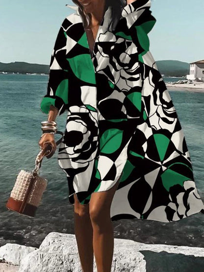 Damen Kleid | Print Lockeres Sommer Midi