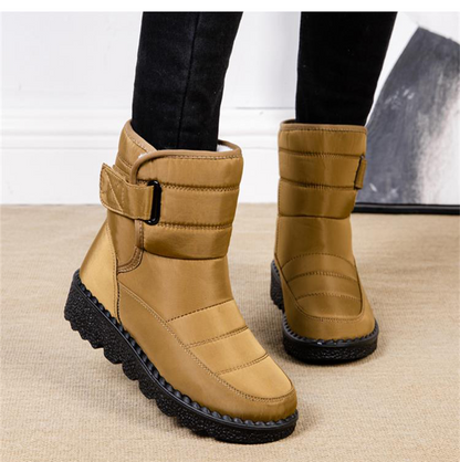 Winterschuhe Damen | Knöchelhoch stiefel mit Klettverschluss