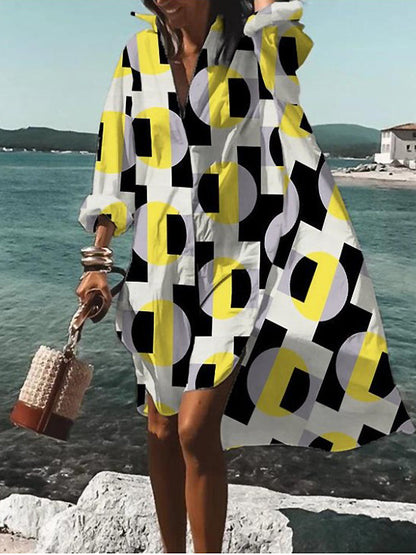 Damen Kleid | Print Lockeres Sommer Midi