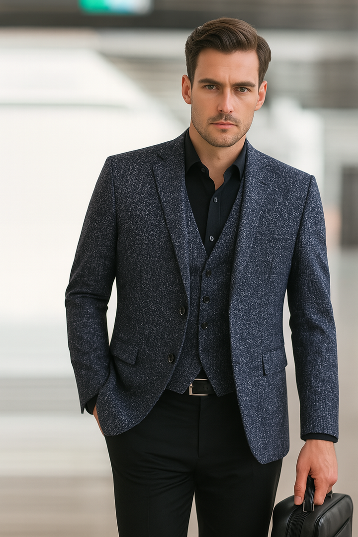 Herren Blazer | Einreiher Revers Struktur