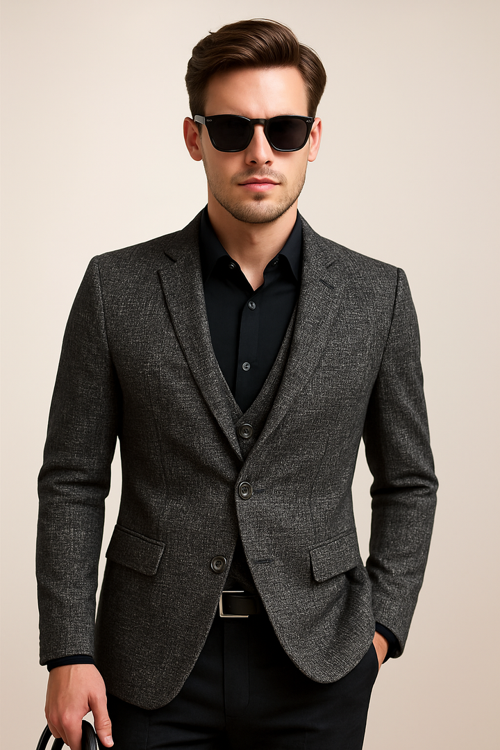 Herren Blazer | Einreiher Revers Struktur