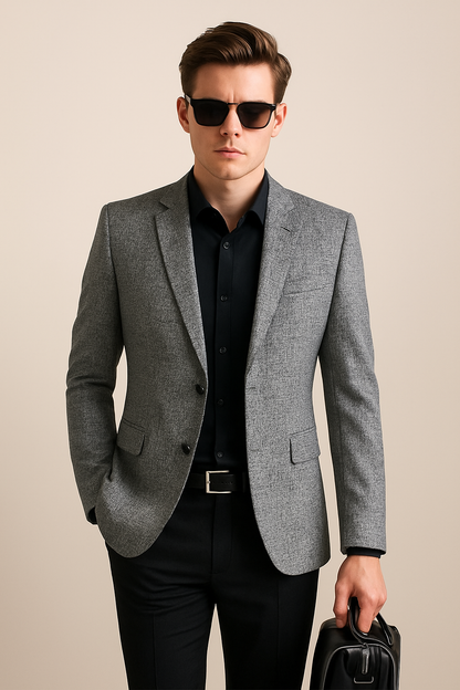 Herren Blazer | Einreiher Revers Struktur