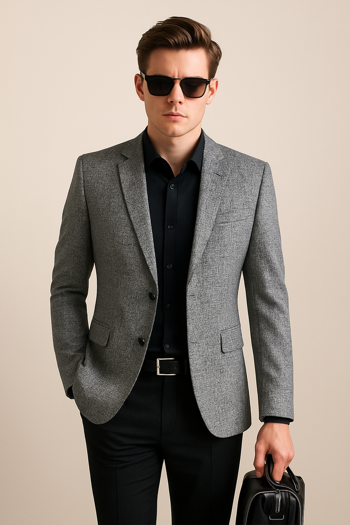 Herren Blazer | Einreiher Revers Struktur