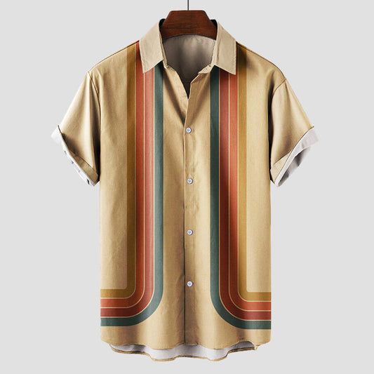 Herrenhemd | Kurzarm Streifen Design
