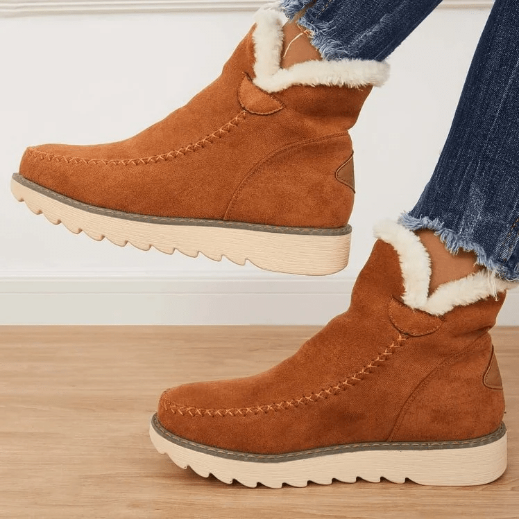 Winterschuhe Damen | Knöchelhohe Boots mit Gefüttertem Innenfutter