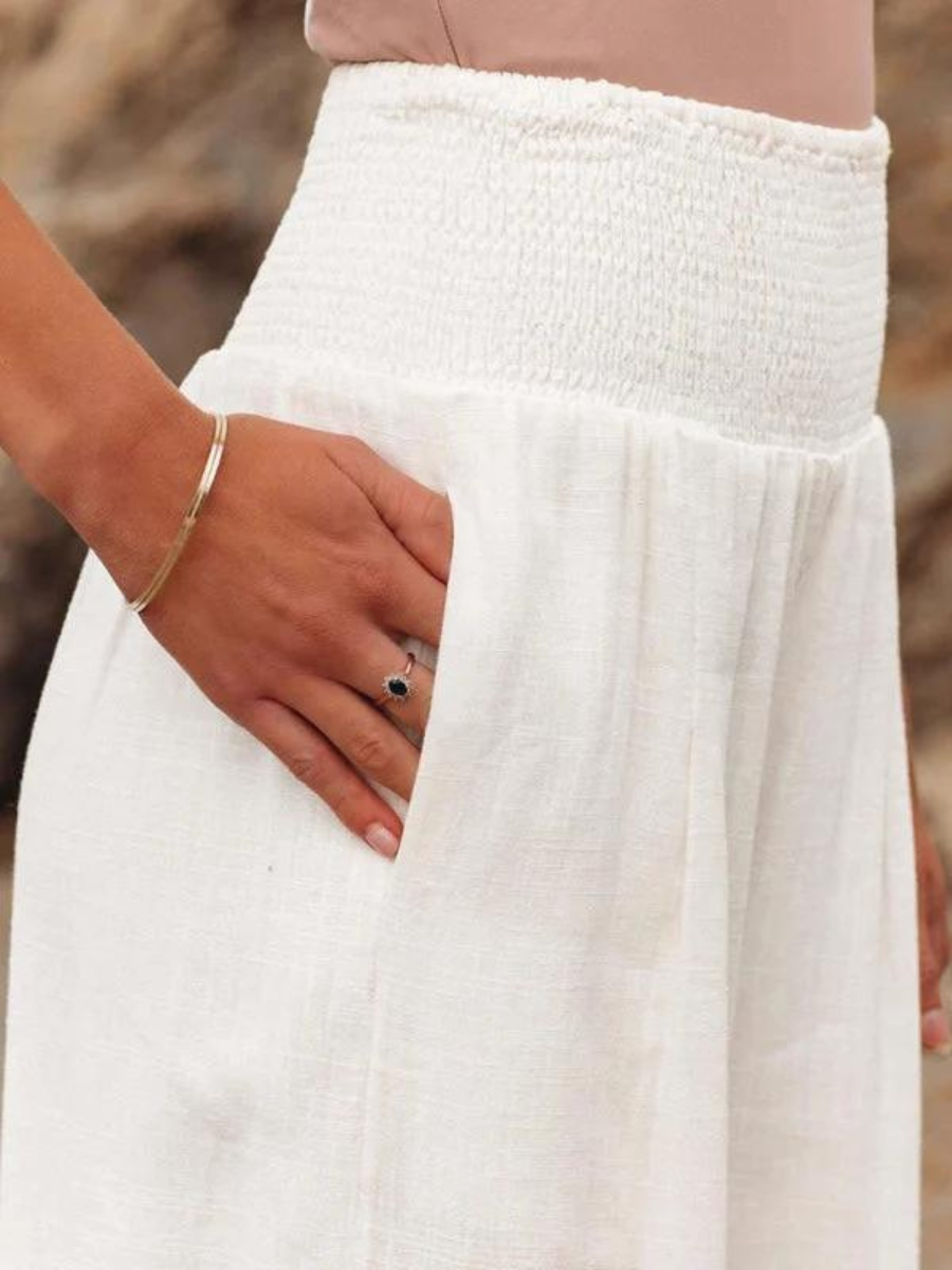 Damen Hosen | Weites Bein mit Gummibund