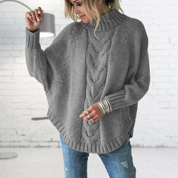 Pullover Damen Rollkragen | Strukturiertes Strickmuster