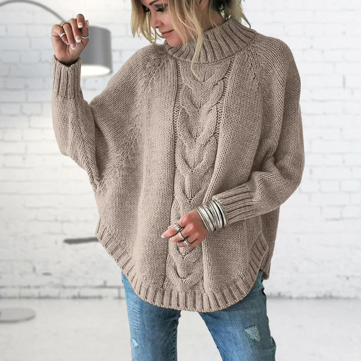 Pullover Damen Rollkragen | Strukturiertes Strickmuster