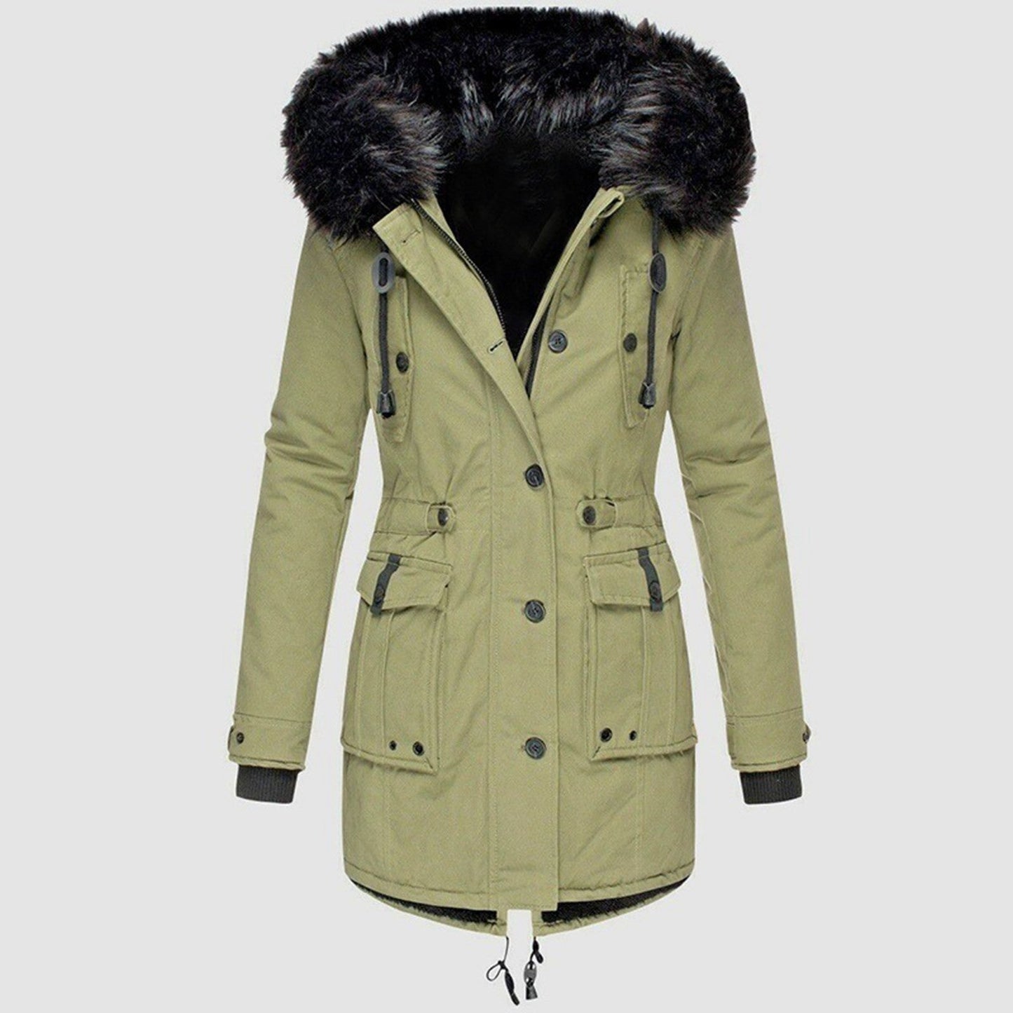 Winterjacke Damen Eleganter Wintermantel | Lang