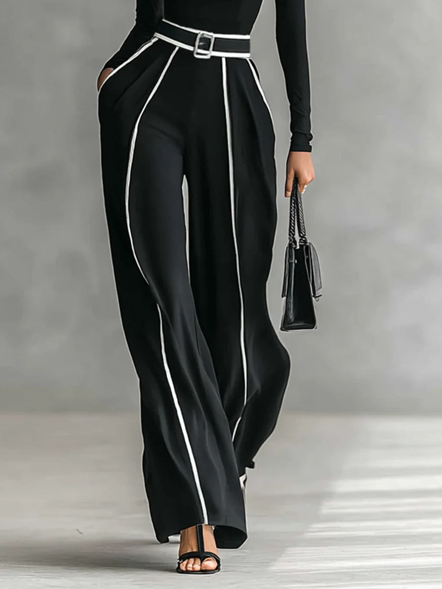 Damen Zweiteiler | Rollkragen Oberteil und Hose