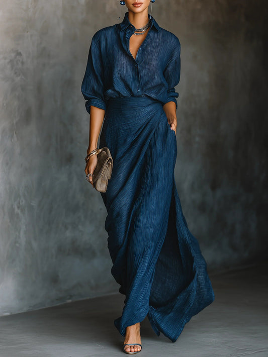 Damen Zweiteiler | Bluse und Langer Rock