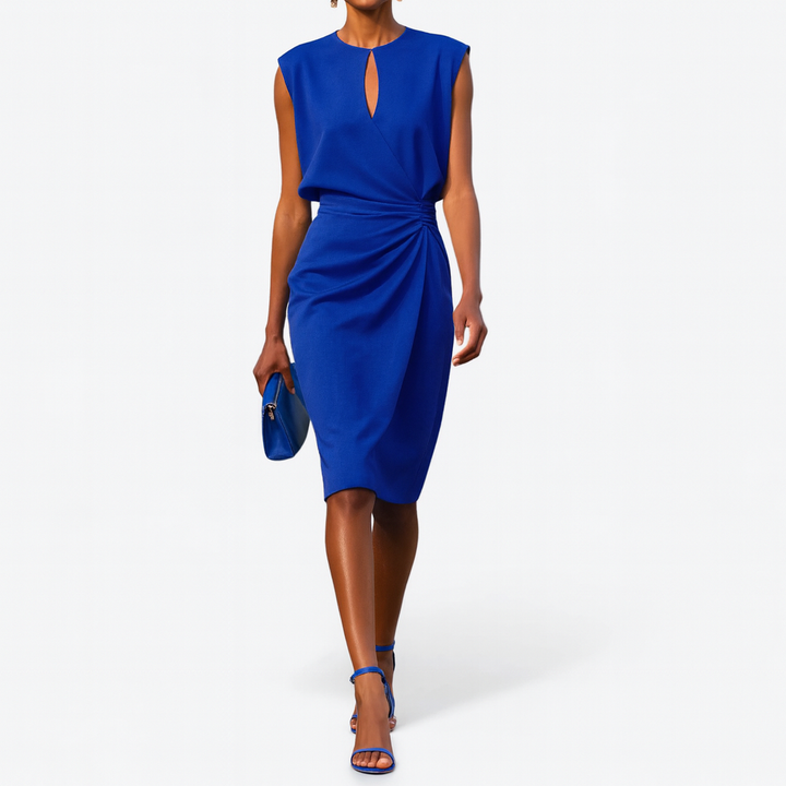 Damen Kleid | Keyhole Drapiert Midi