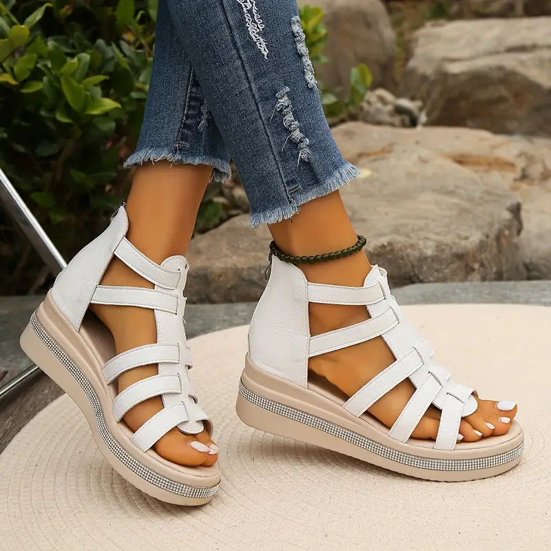 Damen Sandalen |  Mehrere Riemen Plateausohle