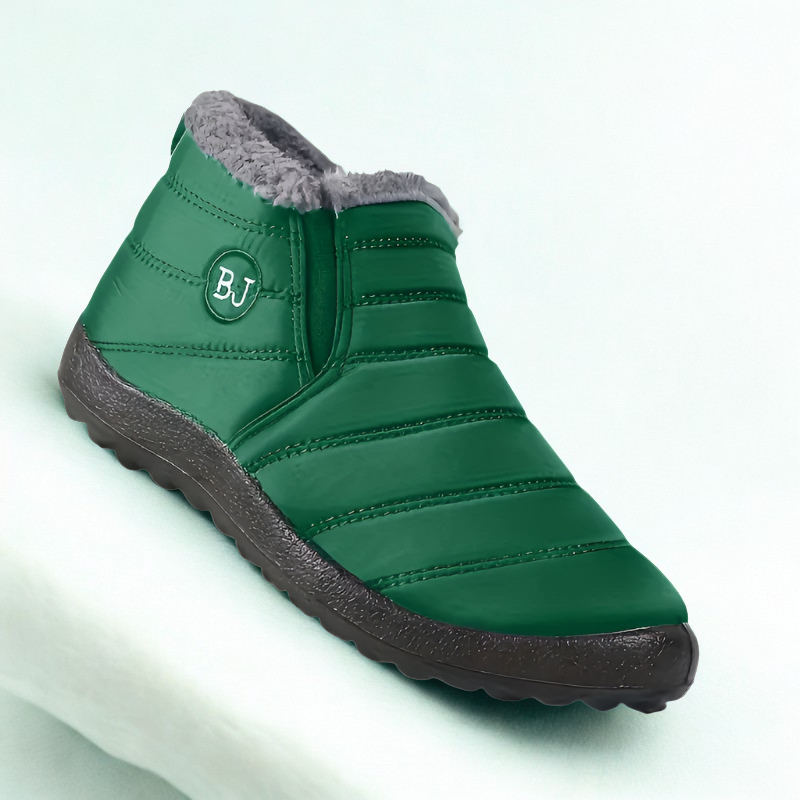 Winterschuhe Damen | Knöchelhoch mit Reißverschluss und Flacher Sohle